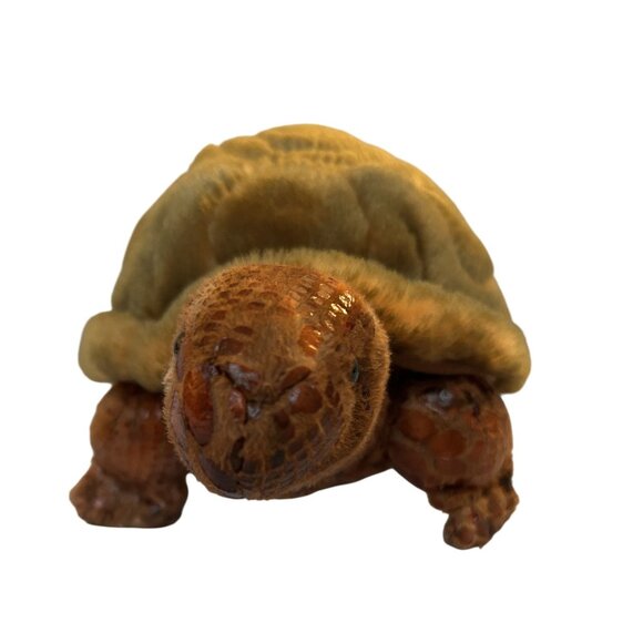 Douglas Cuddle Toys Turtle Plush 9" 2011 #4051 Faux Fur Shell & Scaly Legs With - Picture 3 of 4